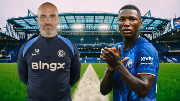 Enzo Maresca y Moisés Caicedo (Foto tomada de: Chelsea)