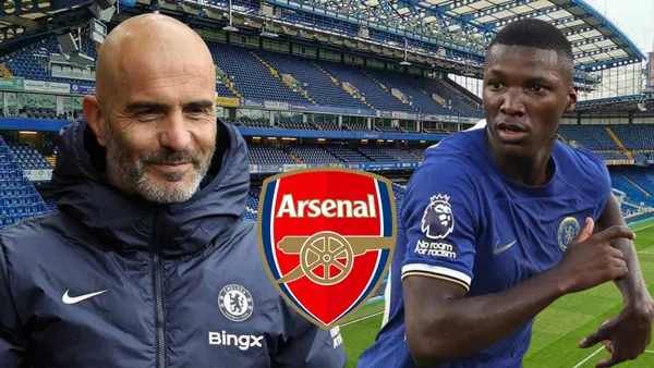 Enzo Maresca y Moisés Caicedo (Foto tomada de: Stadium/Chelsea/Foot/Wikipedia)