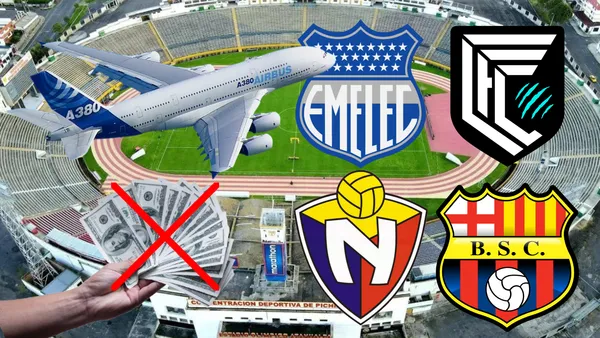 Equipos de la Liga Pro en el Estadio Olímpico Atahualpa (Foto tomada de: Extra/Wikipedia/Metro)