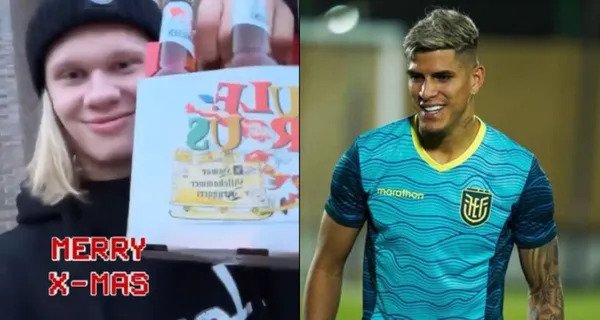 Erling Haaland apareció con bebidas en la celebración de navidad, mientras esto hizo Piero Hincapié. Le dio una lección
