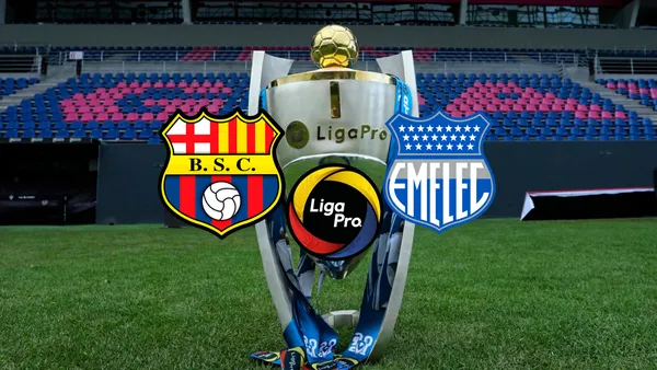 Escudo de Barcelona SC y Emelec, trofeo Liga Pro. Foto tomada de: Liga Pro/Pes Logos