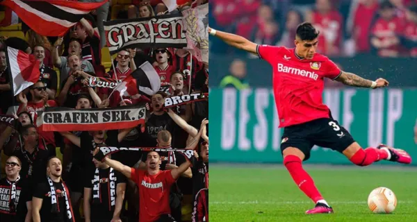 Esto hicieron los hinchas del Bayer Leverkusen cuando fue expulsado Piero Hincapié