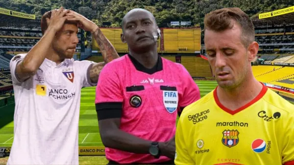 Ezequiel Piovi, Augusto Aragón y Damián Díaz (Foto tomada de: Barcelona SC/API/FEF)