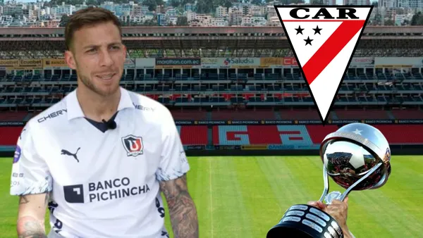 Ezequiel Piovi en el Estadio Rodrigo Paz (Foto tomada de: Liga de Quito/Vistazo/Wikipedia/Conmebol)