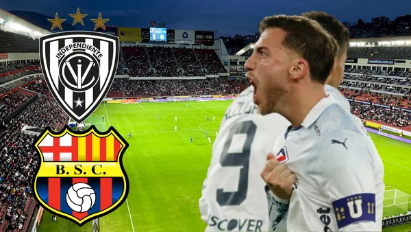 Ezequiel Piovi gritando en el Estadio Rodrigo Paz Delgado (Foto tomada de: Primicias/API/Wikipedia)