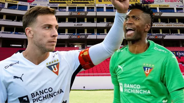 Ezequiel Piovi y Alexander Domínguez (Foto tomada de: Liga de Quito/API)
