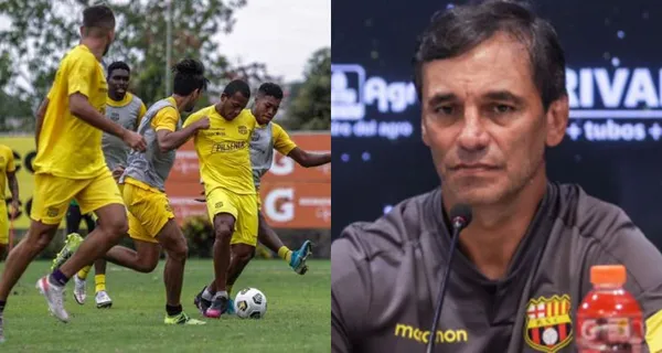 Fabián Bustos volvió a Barcelona SC para tomar las riendas del equipo y en su primera práctica este jugador le demostró que está para romperla