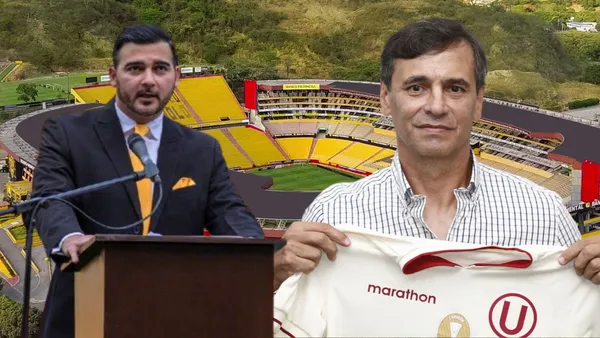 Fabián Bustos y Antonio Álvarez (Foto tomada de: Barcelona SC/Universitario)