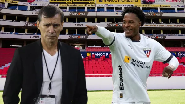 Fabián Bustos y Jhojan Julio (Foto tomada de: Liga de Quito/API)