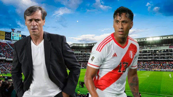 Fabián Bustos y Renato Tapia (Foto tomada de: Liga de Quito/Selección Perú/API)