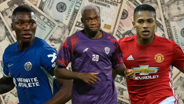 Felipe Caicedo, Antonio Valencia y Moisés Caicedo (Foto tomada de: Forbes/Chelsea/Manchester United/Abbhi)