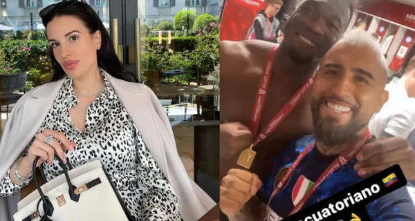 Felipe Caicedo festejó la Copa Italia aunque no jugó un solo minuto y su pareja dejó un mensaje