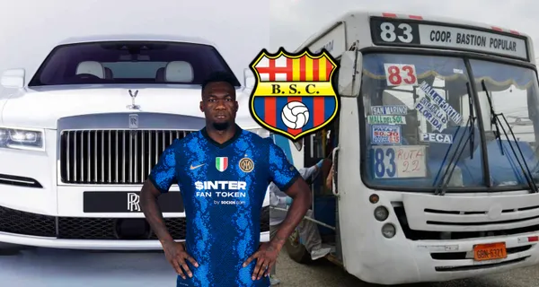 Felipe Caicedo gana millones en Europa, mientras que un elemento de Barcelona SC coge bus para llegar a los entrenamientos