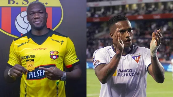 Felipe Caicedo y Antonio Valencia / Foto: API