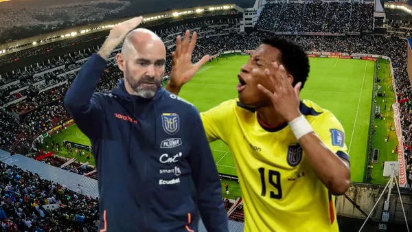 Félix Sánchez Bas, Gonzalo Plata. Foto tomada de: La Tri/Ecuavisa