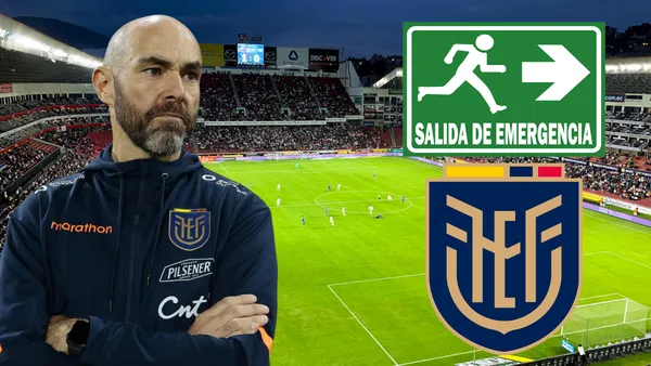 Félix Sánchez en el Estadio Rodrigo Paz Delgado (Foto tomada de: Primicias/CNN/AC Planeta/Wikipedia)