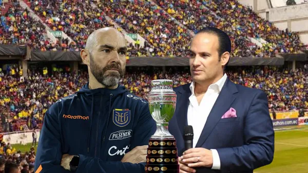 Félix Sánchez, Francisco Egas. Foto tomada de: La Tri/API