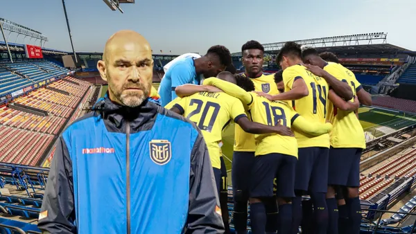 Félix Sánchez serio, selección Ecuador. Foto tomada de: La Tri/El Comercio