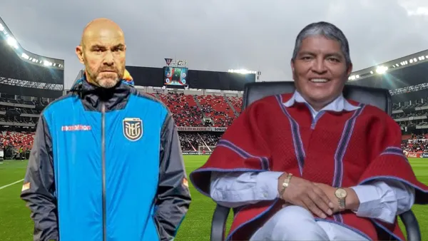 Félix Sánchez y Alfonso Chango (Foto tomada de: API/Alfonso Chango/La Tri)