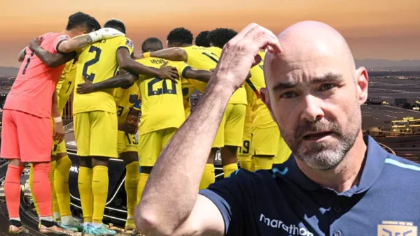 Félix Sánchez y la Selección Ecuatoriana (Foto tomada de: Mablango-The Architecture/AFP)