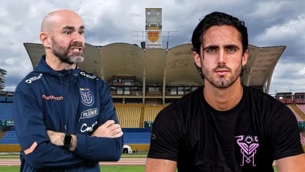 Félix Sánchez y Leonardo Campana (Foto tomada de: Primicias/La Tri/Leonardo Campana)