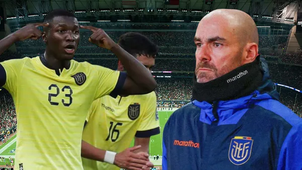 Félix Sánchez y Selección Ecuatoriano (Foto tomada de: Musco Sporting/El Telégrafo/EFE)