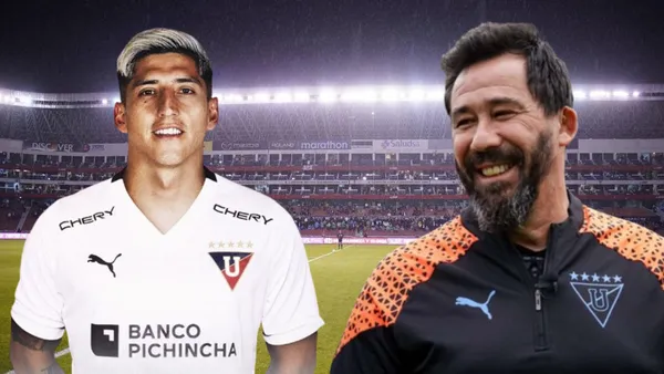 Fernando Cornejo y Pablo Sánchez (Foto tomada de: API/Liga de Quito)