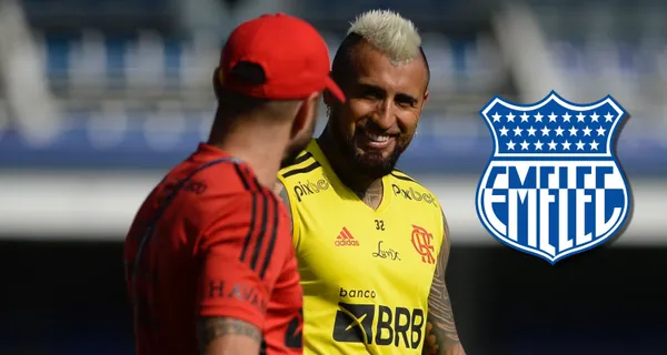 Flamengo se entrena en la cancha de Emelec, con Arturo Vidal como uno de los grandes refuerzos que trajo el Mengao