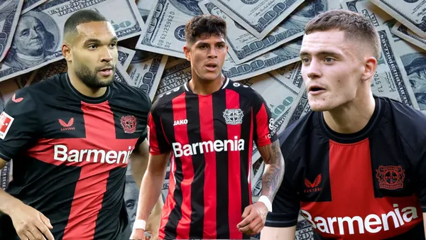 Florian Wiert, Piero Hincapié y Jonathan Tah (Foto tomada de: Mises Institute/Piero Hincapié/Transfermarkt/Goal)