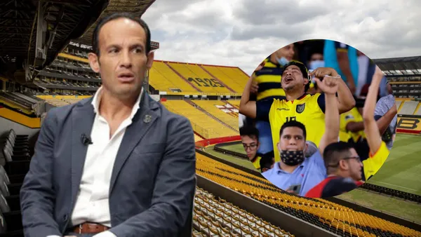 Francisco Egas e hinchas de La Tri (Foto tomada de: Primicias/FEF/Extra)