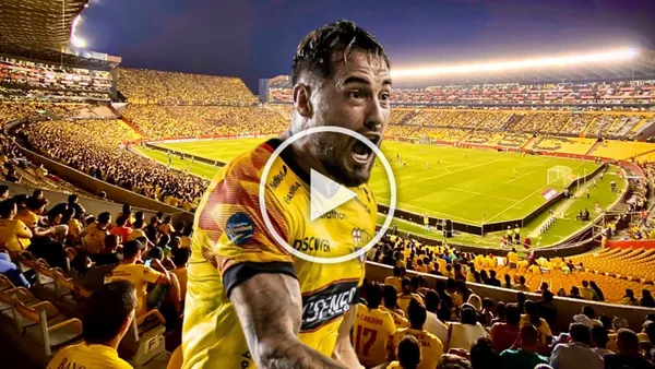 Francisco Fydriszewski festejando el gol. Foto tomada de: Barcelona SC