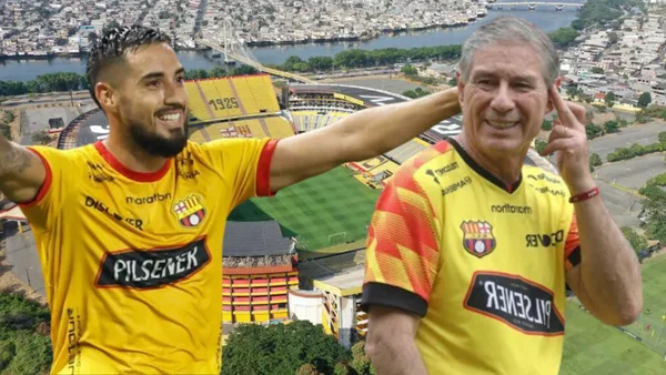 Francisco Fydriszewski y Ariel Holan (Foto tomada de: Barcelona SC/API)