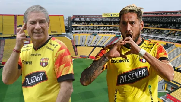 Francisco Fydriszewski y Ariel Holan (Foto tomada de: Extra/API/Barcelona SC)