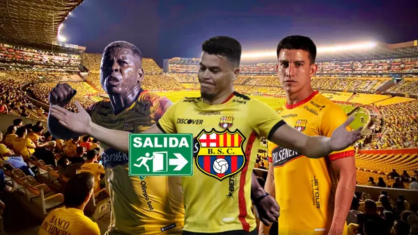 Gabriel Cortez, Carlos Rodríguez, Fernando Gaibor. Foto tomada de: Barcelona SC/API