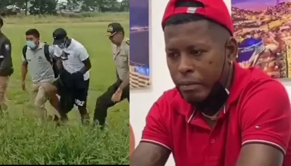 Gabriel Cortez habló ante los medios de comunicación luego de que fue liberado