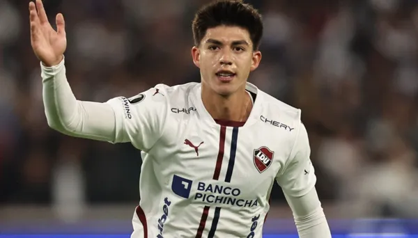 Gabriel Villamil celebrando gol en Liga de Quito / Foto: API