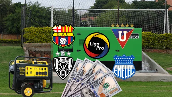 Generador de energía, escudos de Barcelona SC, Liga de Quito, Emelec, IDV. Foto tomada de: Inmesol/Pintulac/Pes Logos