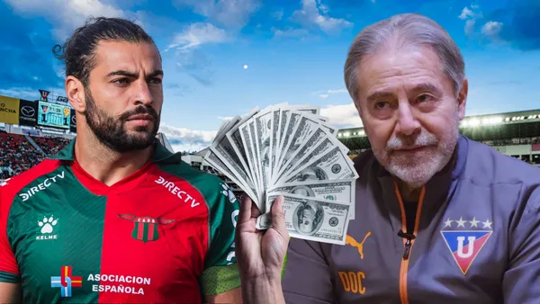 Gian Franco Allala e Isaac Álvarez (Foto tomada de: Liga de Quito/Gian Allala/Liga de Quito/Metro)