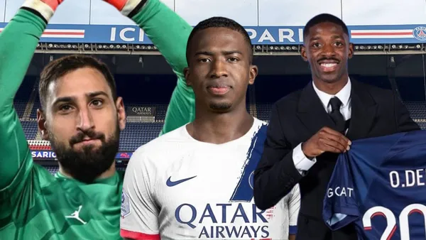 Gianluigi Donnarumma, Ousmane Dembélé y Willian Pacho (Foto tomada de: PSG Inside/CS París/Gianluigi Donnarumma/Ousmane Dembélé)