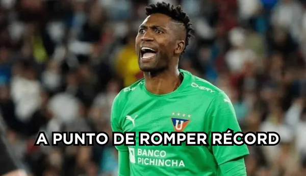 Golero de LDU a punto de conseguir un récord en Liga Deportiva Universitaria de Quito.