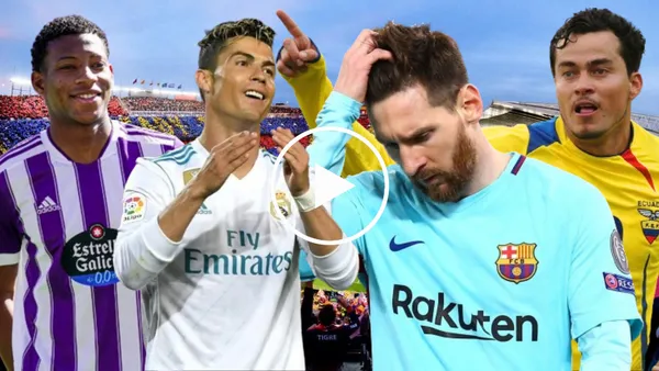 Gonzalo Plata, Cristiano Ronaldo, Lionel Messi y Kaviedes (Foto tomada de: VIP Deportivo/El Universo/Valladolid/El Comercio/Báo)