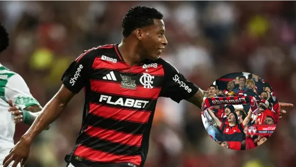 Gonzalo Plata e hinchas de Flamengo (Foto tomada de: Flamengo/Tur)