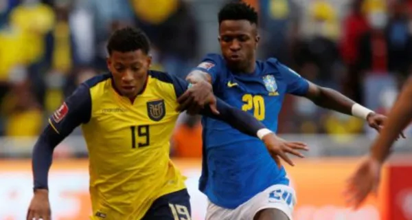 Gonzalo Plata fue quien más dribló en el partido Ecuador vs Brasil. Vinicius Junior se quedó corto