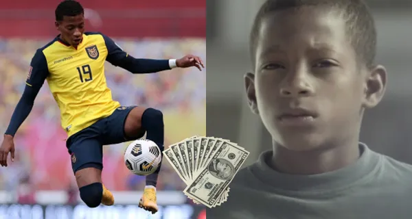 Gonzalo Plata inició jugando en el barrio y se probó en Rocafuerte. Con estos zapatos jugó en sus inicios