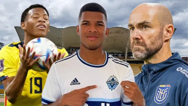 Gonzalo Plata, Pedro Vite, Félix Sánchez en el Estadio Olímpico Atahualpa (Foto tomada de: Primicias/MLS)