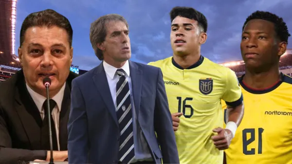 Guillermo Almada, Alfaro Moreno, Gonzalo Plata y Kendry Páez (Foto tomada de: API/Barcelona SC/Transfermarkt/Gonzalo Plata/EFE)