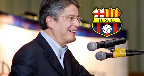 Guillermo Lasso estuvo en acto protocolario y se acordó de Barcelona SC pero no por su grandeza