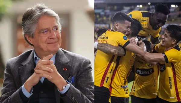 Guillermo Lasso estuvo en el Monumental firmando el acuerdo para la fina de la Copa Libertadores