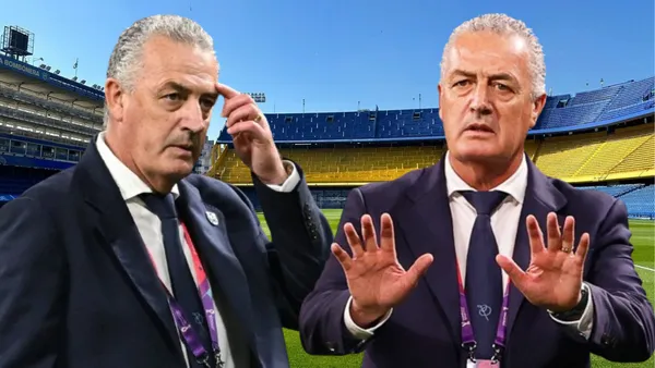 Gustavo Alfaro en la Bombonera (Foto tomada de: ESPN/Sensación Deportiva/FEF)