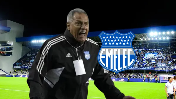 Hernán Torres gritando. Foto tomada de: Emelec